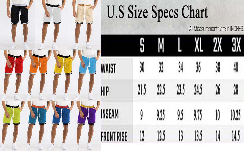 Men’s Striped Basketball Active Shorts SP333