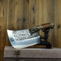 Hand-Forged Bone Chopping Kitchen Knife