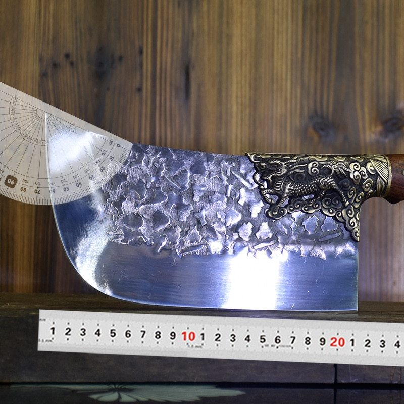 Hand-Forged Bone Chopping Kitchen Knife