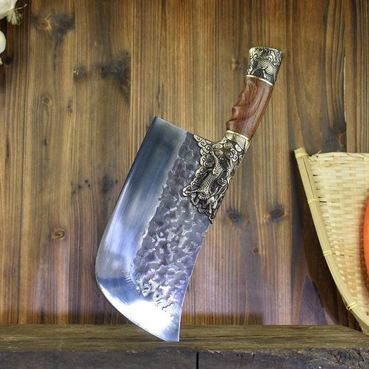 Hand-Forged Bone Chopping Kitchen Knife