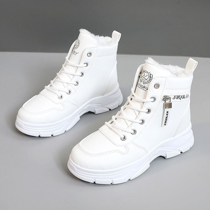 Women's plush cotton shoes