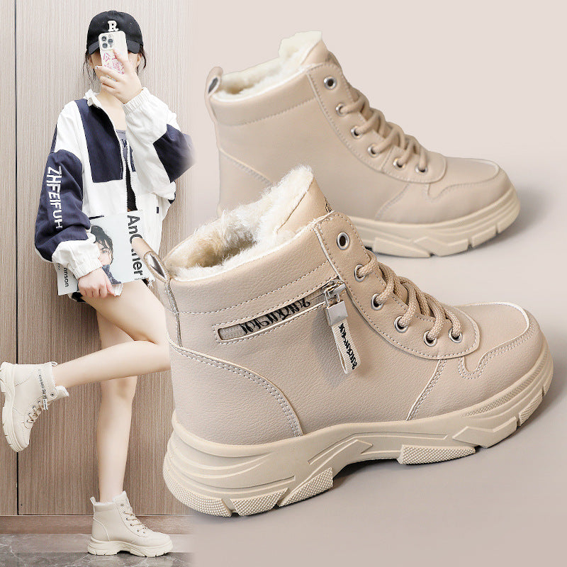 Women's plush cotton shoes