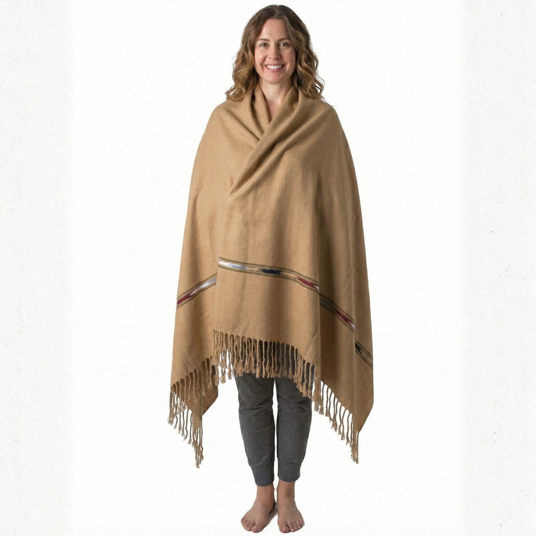 Standard Long Unisex Shawl - Cotton Wool Blend