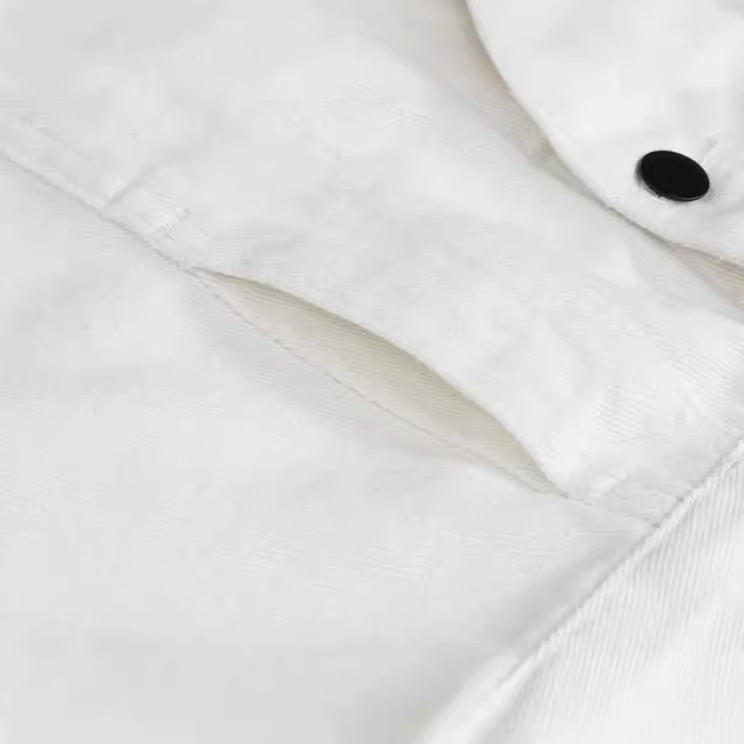 Men's White Denim Vest