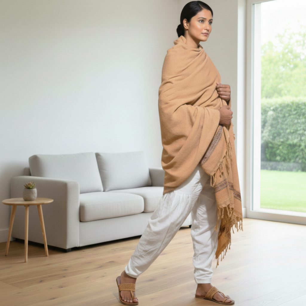 Wool Blend Shawl | Soft Warm Unisex Wrap