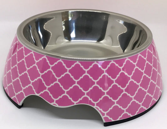 Pink Medium Size Dog Bowl