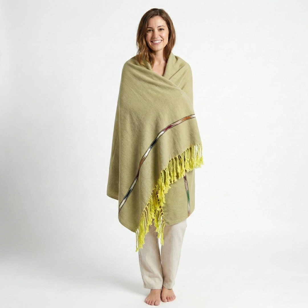 Standard Long Unisex Shawl - Cotton Wool Blend