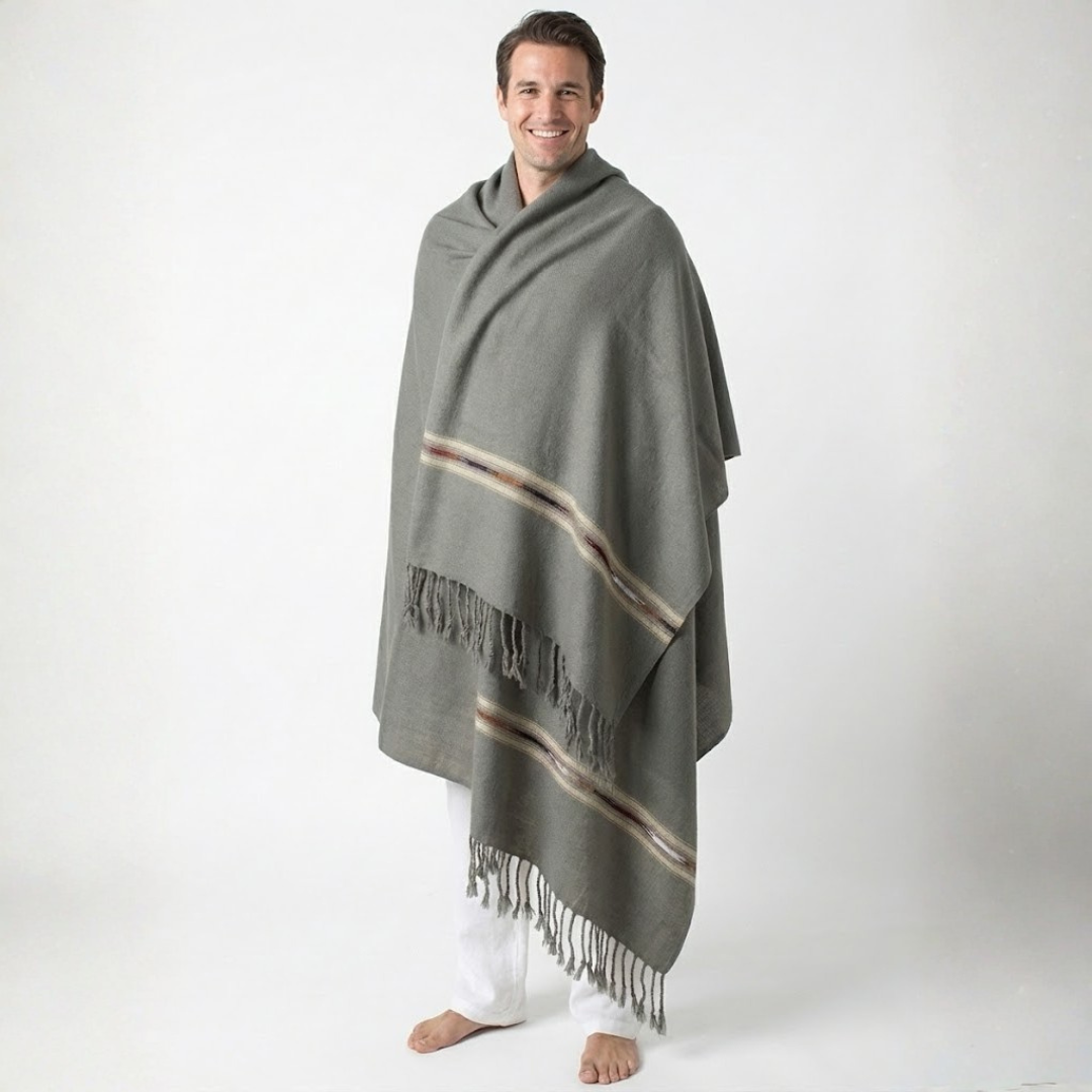 Standard Long Unisex Shawl - Cotton Wool Blend