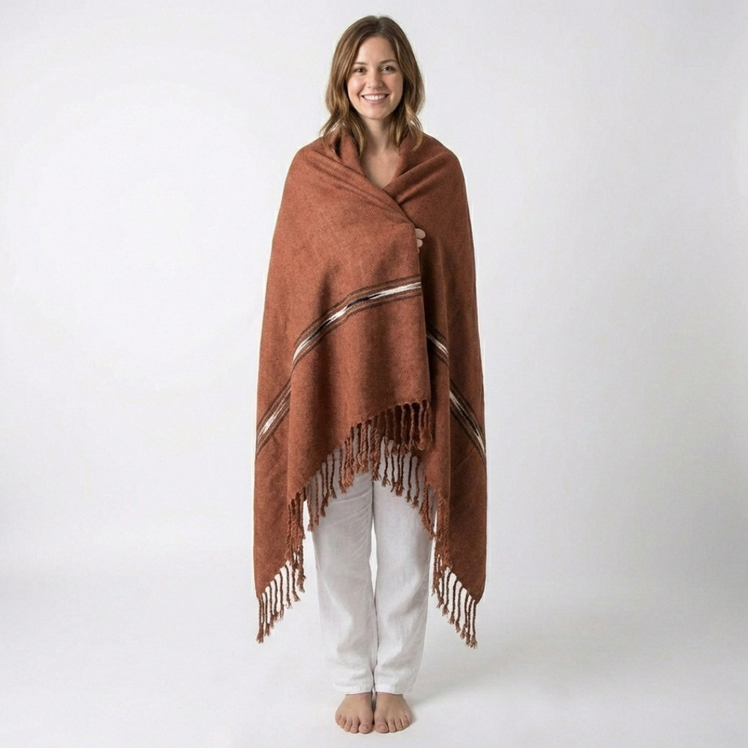Standard Long Unisex Shawl - Cotton Wool Blend