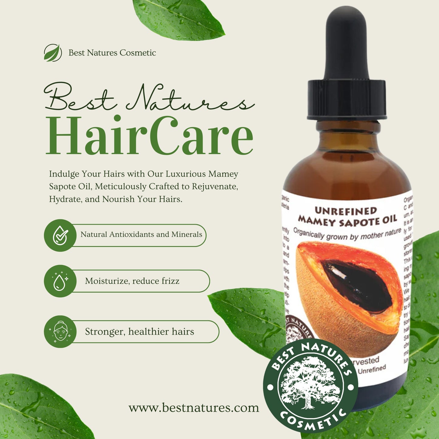 Organic Cold-Pressed Mamey Sapote Oil for Skin & Hair