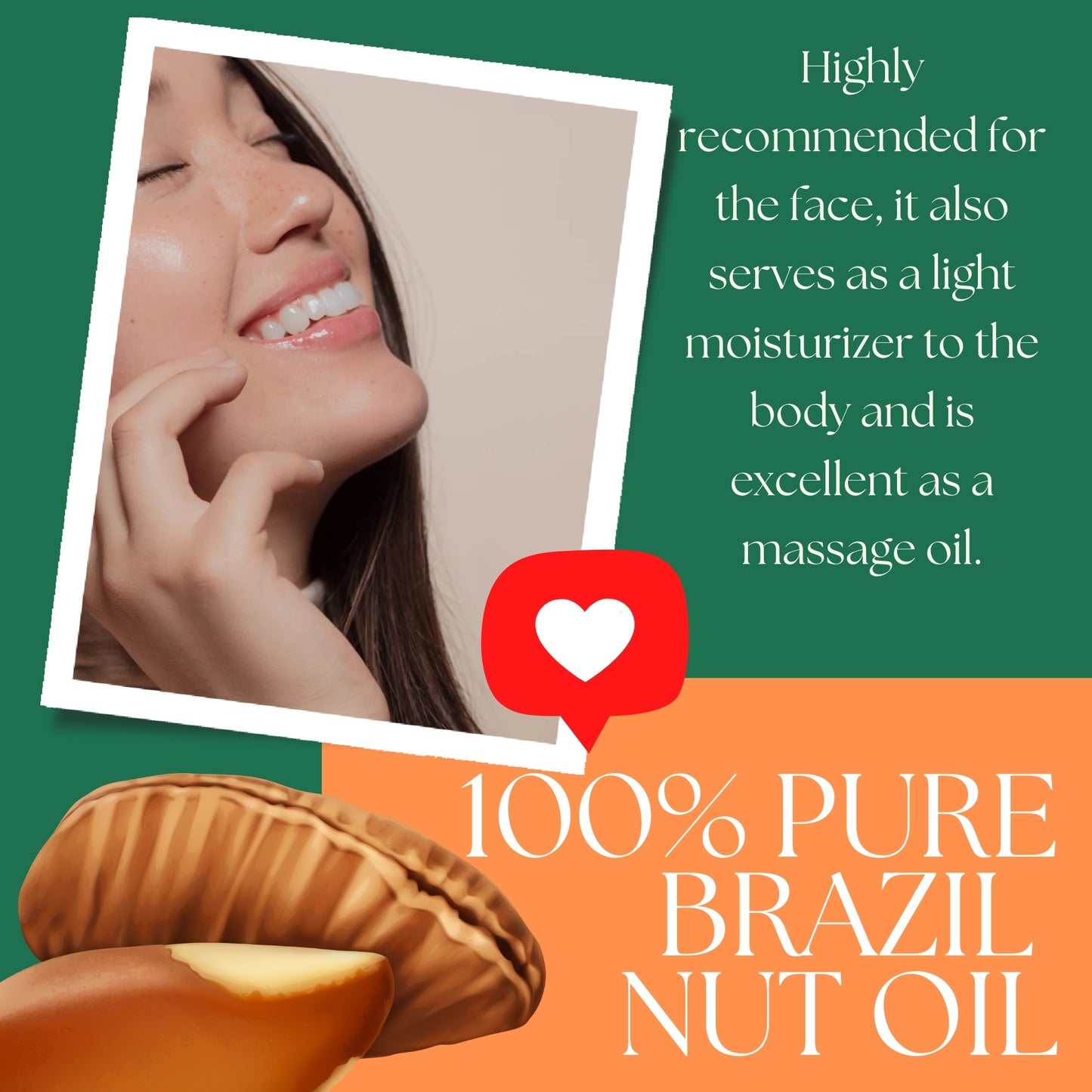 Organic Cold-Pressed Brazil Nut Oil for Skin & Hair