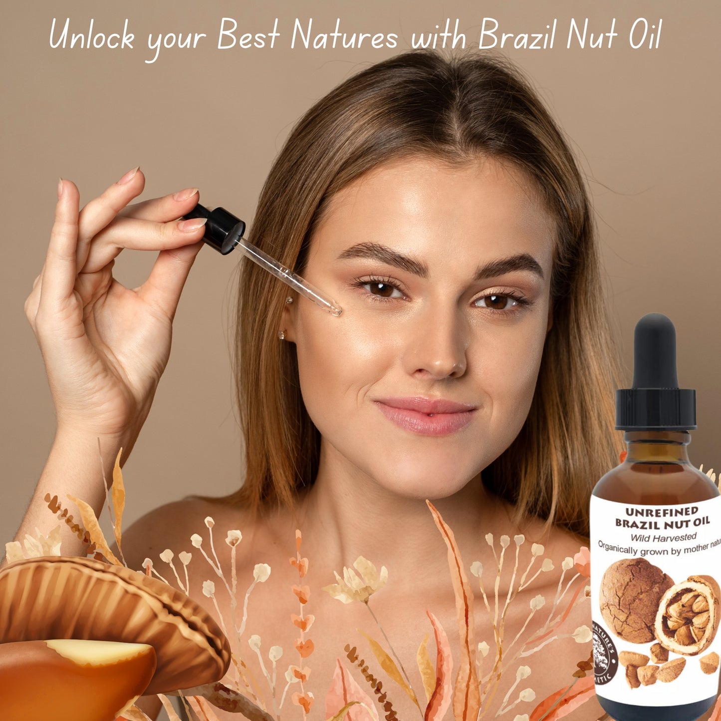 Organic Cold-Pressed Brazil Nut Oil for Skin & Hair