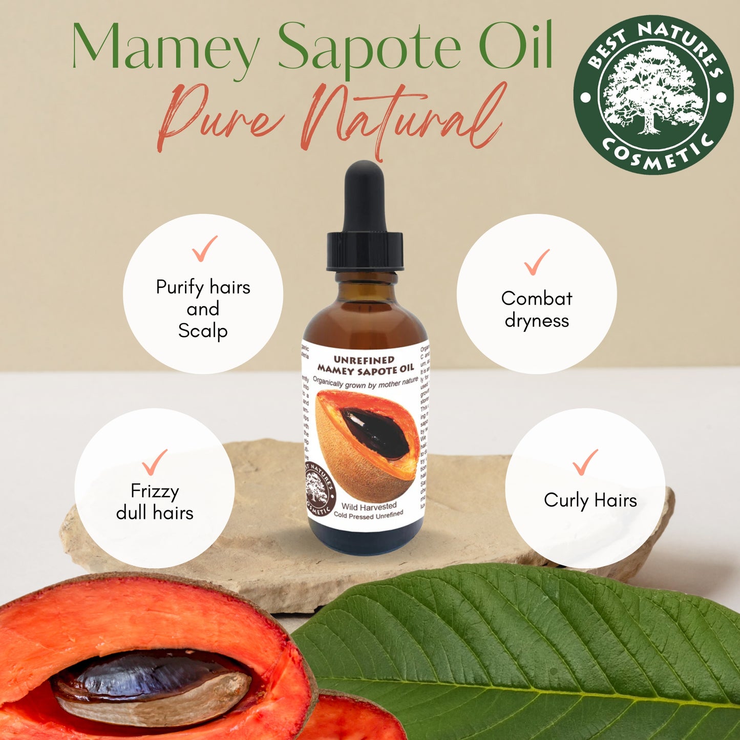 Organic Cold-Pressed Mamey Sapote Oil for Skin & Hair