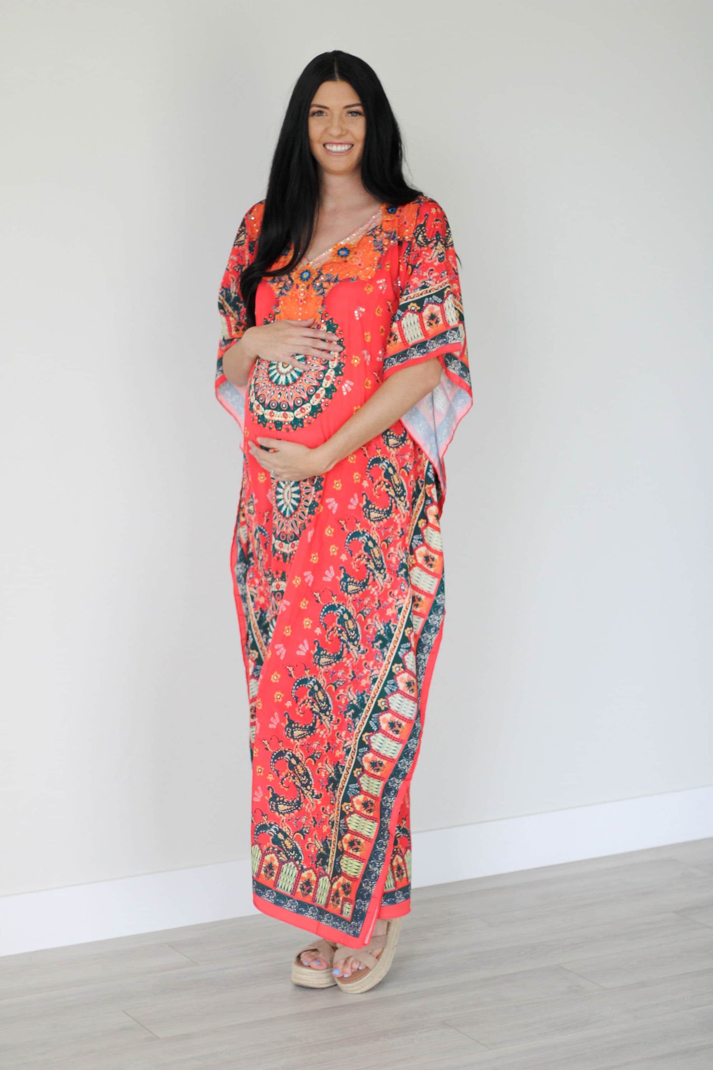 Women Summer Kaftan Maxi Dress