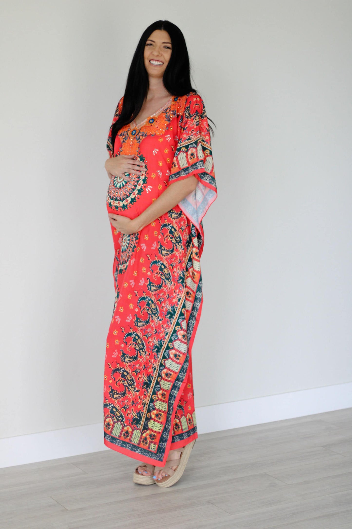 Women Summer Kaftan Maxi Dress