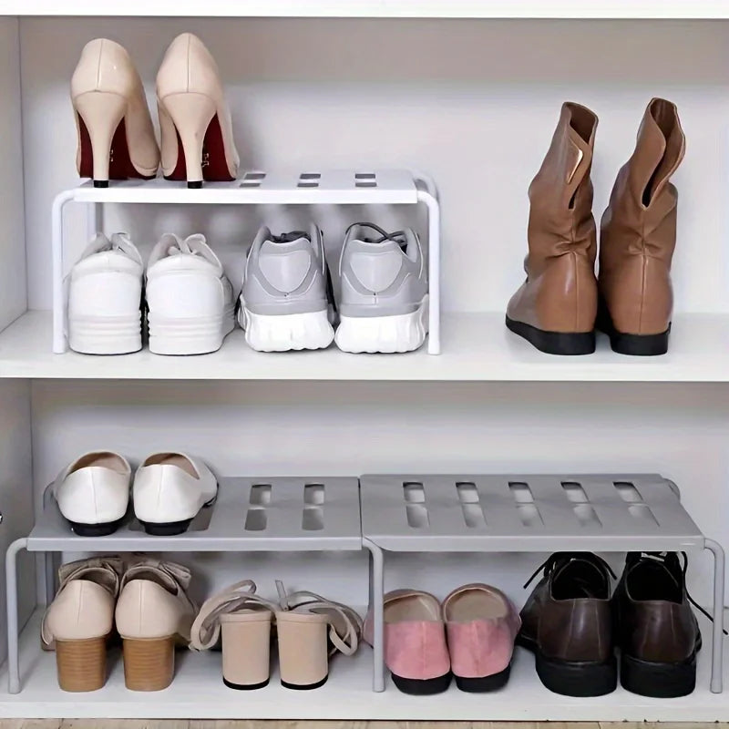 Adjustable Multi-Tier Shoe Rack – Space-Saving Organizer