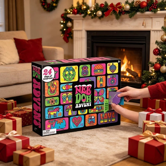 Nee Doh Advent Calendar 24 Days Fidget Toy Blind Box Christmas Countdown Stress Relief Squishy Toy Surprise Gift for Kids