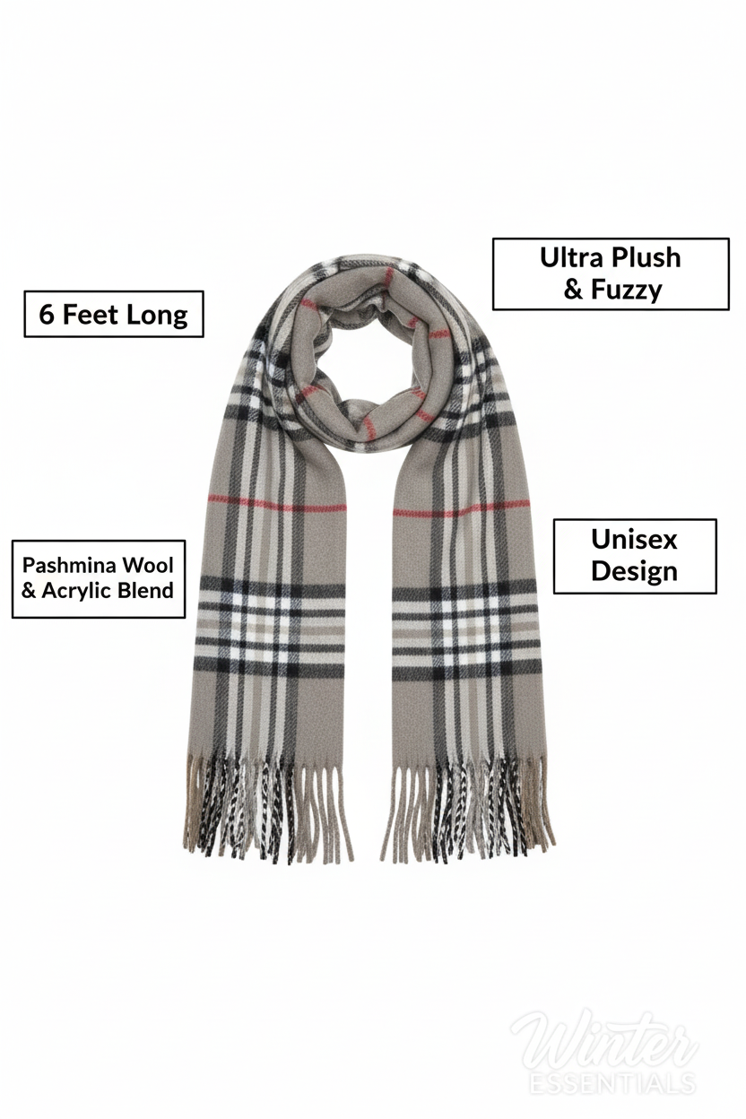 Grey Ultra Plush Pashmina