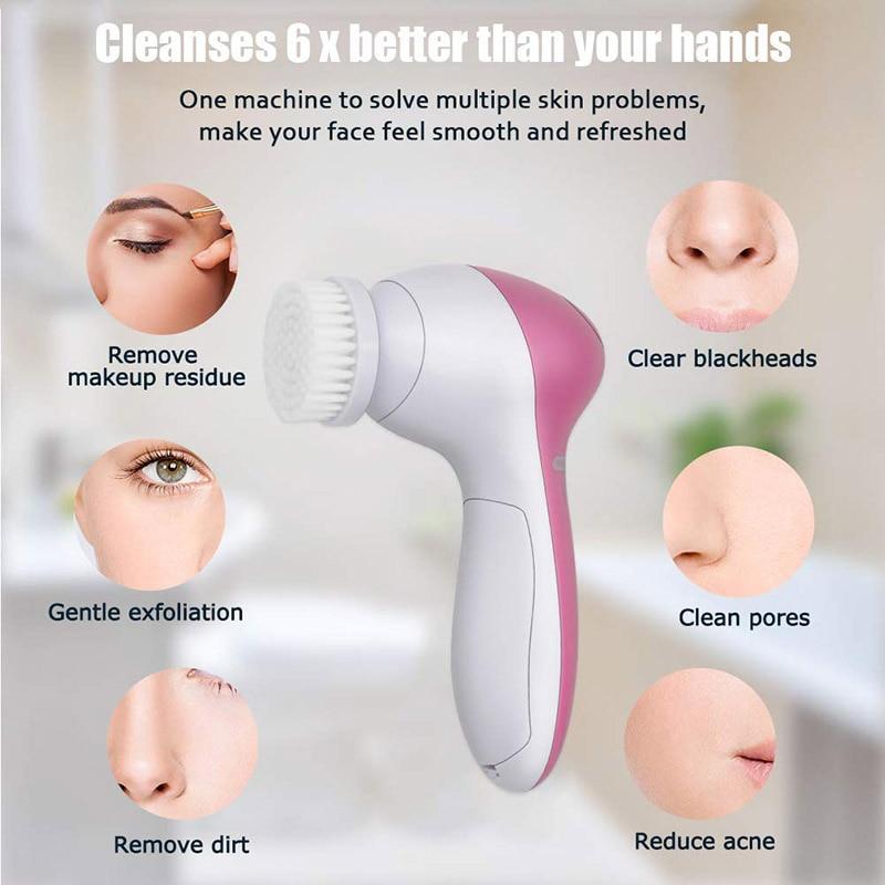 5-in-1 Facial Cleansing & Massage Brush Set