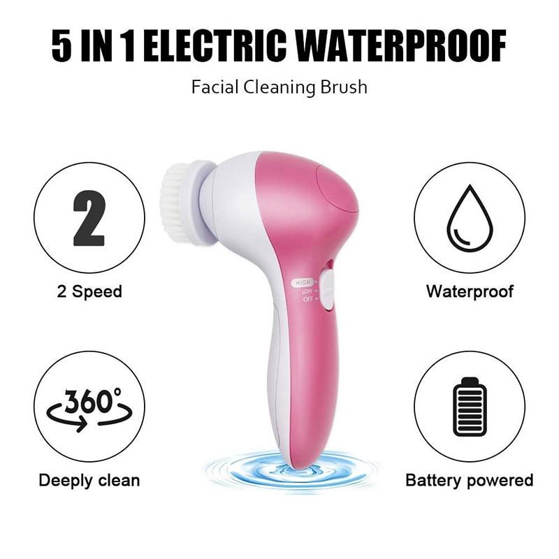 5-in-1 Facial Cleansing & Massage Brush Set