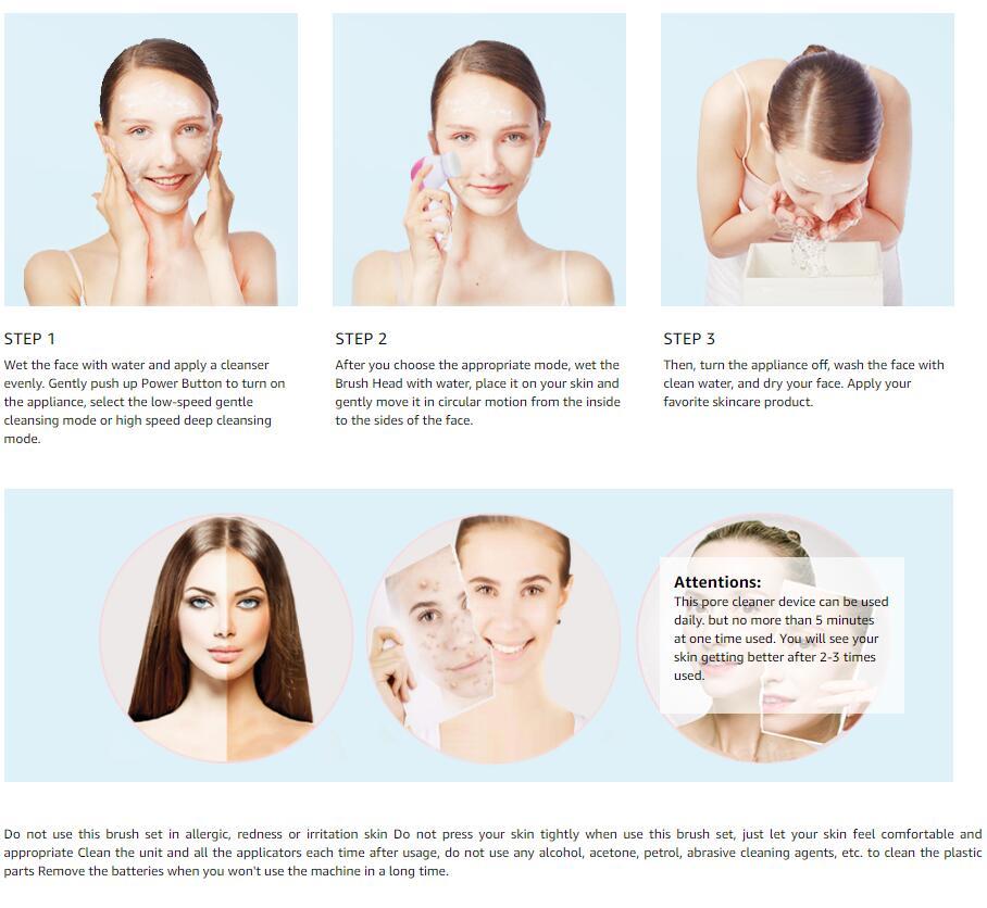 5-in-1 Facial Cleansing & Massage Brush Set