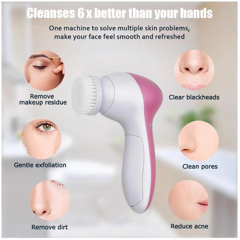 5-in-1 Facial Cleansing & Massage Brush Set